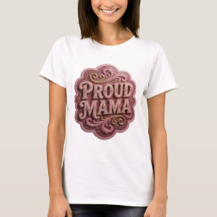 T-shirt Trendy Gold MAMAN FIÈRE Design Gras