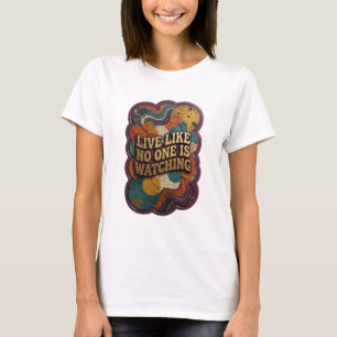 T-shirt Trendy Gold VIVE COMME SI PERSONNE NE REGA
