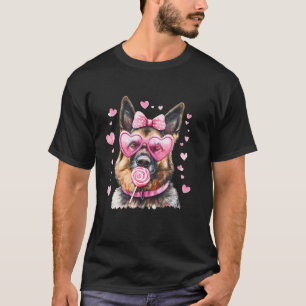 T-shirt Trendy mignon berger allemand Maman Bow Amoureux d