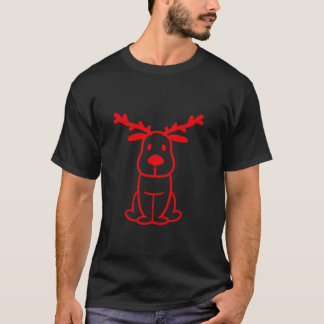 T-shirt Trendy Rudolph Red Nose Reindeer Merry Xmas Party 