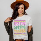 T-shirt Trendy Wavy Text Inspirational Affirmation Boho