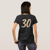 T-shirt Trente 30e anniversaire script photo argent doré (Dos entier)