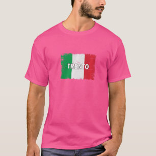 T-shirt Trento Italie Ville avec drapeau italien