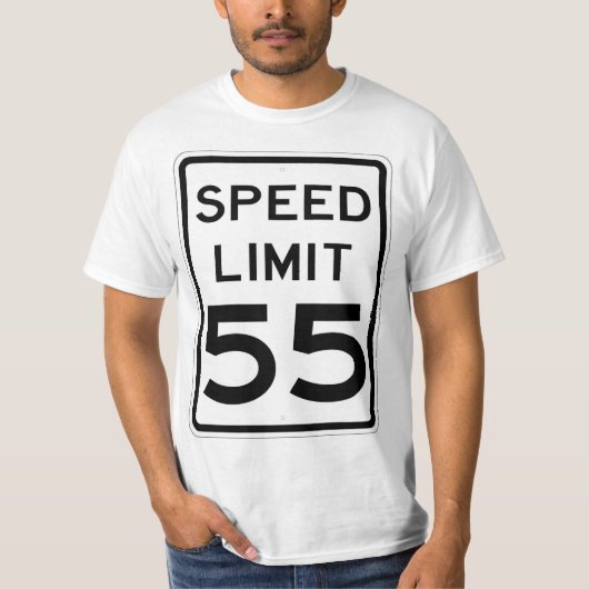 T-shirt très amusant 55 MPH de vitesse limitée (Devant)
