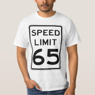 T-shirt très amusant 65 mi/H de vitesse limitée