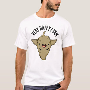 T-shirt Très heureux je suis Yam Veggie drôle Pun