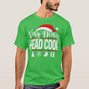 T-shirt Très Joyeux Chef Cuisinier Noël Chapeau de Noël