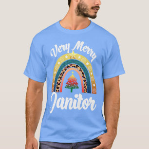 T-shirt Très Joyeux Janitor Rainbow Funny Profession fémin
