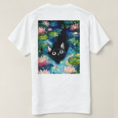 T-shirt Très mignon chat noir  (Design dos)