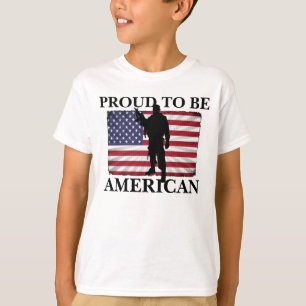 T-shirt Très patriotique Fier d'être Américain Drapeau Amé
