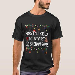 T-shirt Très Probable À Noël Chemise Drôle Correspondant