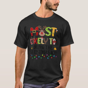 T-shirt Très Probable D'Apporter Le Matc Famille Joy Noël
