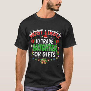 T-shirt Très Probable De Commerce Fille Santa Hat Xmas Lum
