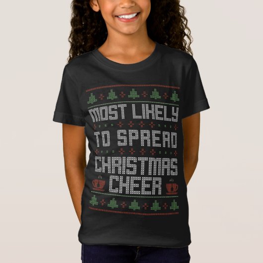 T-Shirt Très Probable De Diffuser Noël Cheer Funny Ugly S (Devant)