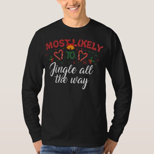 T-shirt Très Probable De Jingle Tout À Fait Drôle Noël (Devant)
