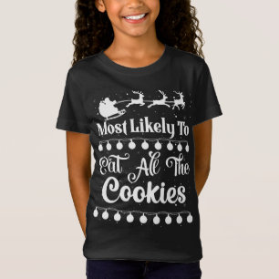 T-Shirt Très Probable De Manger Tous Les Cookies Père Noël