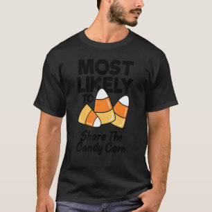 T-shirt Très Probable De Partager Le Candy Corn Boys Girls