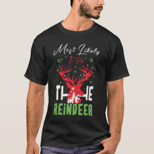T-shirt Très Probable De Pet Le Rinder Drôle Noël