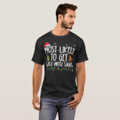 T-shirt Très Probable D'Être Sassy Avec Père Noël Funny Fa (Devant entier)