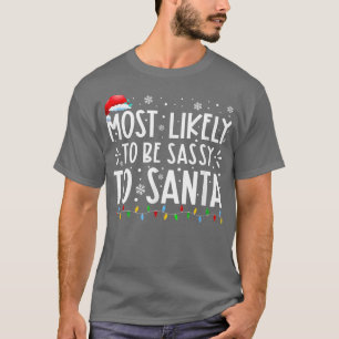 T-shirt Très Probable D'Être Sasy Pour Noël Familial Père