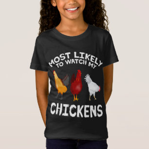 T-Shirt Très probablement regarder mon élevage de poulets
