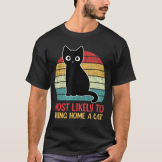 T-shirt Très susceptible de ramener un chat à la maison Ré