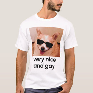 T-shirt Très Sympa Et Gay Drôle Verres Chien Mème