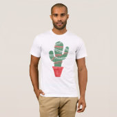 T-shirt Très un arbre de Noël de cactus (Devant entier)