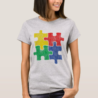 T-shirt Très Vintage Conception en relief pour Autism Awar
