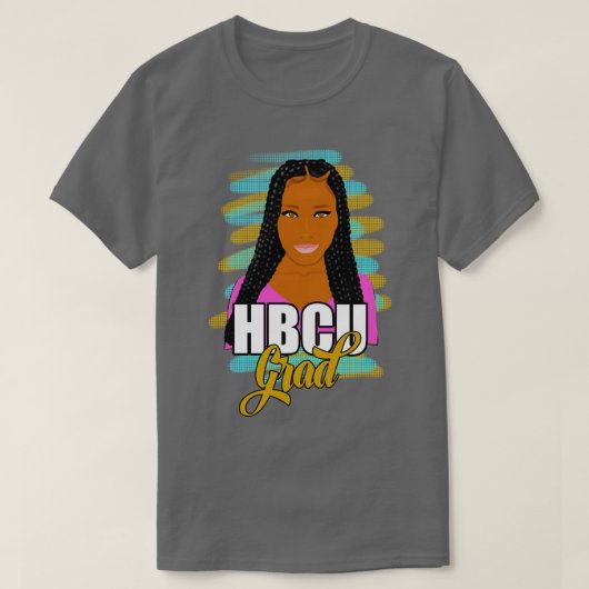 T-shirt Tresses longues de grade HBCU (Design devant)