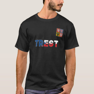 T-shirt Trest République Tchèque Drapeau Coeur Lion Coat D