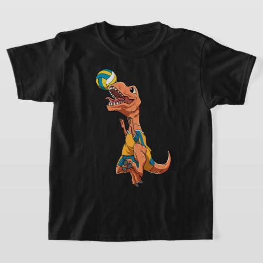 T-shirt TRex Blocks Volleyball Dinosaur Drôle Volleyball (Poser)