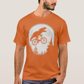 T-shirt TRex Cycling Lune Vélo Dinosaure équitation Vélo A