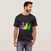 T-shirt Trex Dinos violet jaune vert (Devant entier)