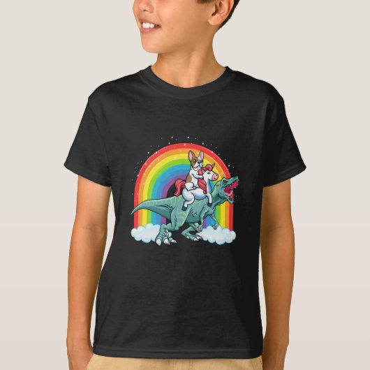 T-shirt Trex Dinosaur Arc-en-ciel d'Unicorne (Devant)