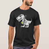 T-shirt Trex Dinosaur Lacrosse Funny Lecteur Laxie Goalie (Devant)