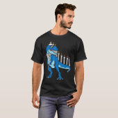 T-shirt Trex Dinosaur Menorah Hanoukka Chanukah Jewish Boy (Devant entier)