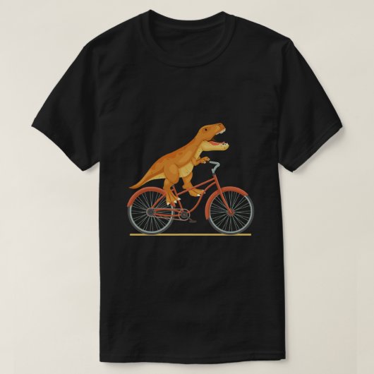 T-shirt TRex équitation A Vélo Amusant Trex Dinosaur Vélo (Design devant)