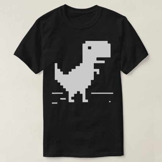 T-shirt TRex Geek Dinosaur Pixel Art Web Developer Nerd (Design devant)
