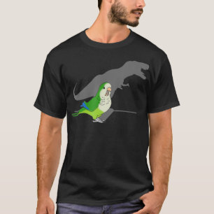 T-shirt Trex Green Monk Parakeet Funny Birb memes Parrot