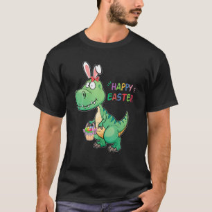 T-shirt Trex Pâques Pâques Dinosaures Bunny Chasse aux o