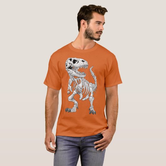 T-shirt TRex Skeleton Dino os paléontologue Fossil (Devant entier)