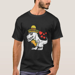 T-shirt Trex Sombrero Tacos Cinco De Mayo Dino Kid