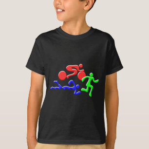 T-shirt TRI chiffres conception de COULEUR de course de