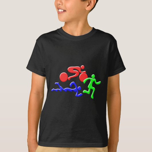 T-shirt TRI chiffres conception de COULEUR de course de (Devant)