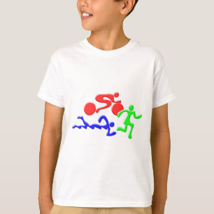 T-shirt TRI chiffres conception de COULEUR de course de