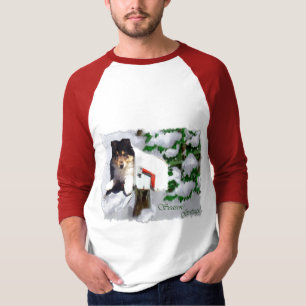 T-shirt Tri-Color Collie Puppy Cadeaux de Noël
