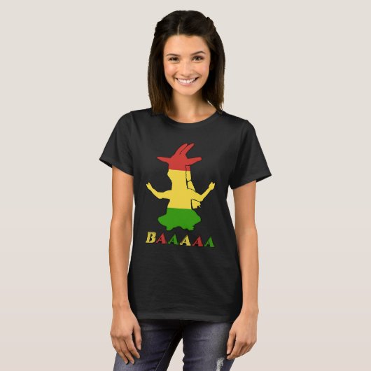 T-shirt Tri Color Rasta Goat (Devant entier)
