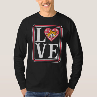 T-shirt Tri Couleur Corgi Chien J'Aime Mon Corgi