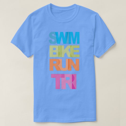 T-shirt Tri de course à vélo de natation (Design devant)